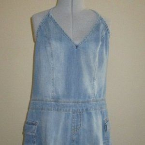 NWOT Denim Halter Dress
